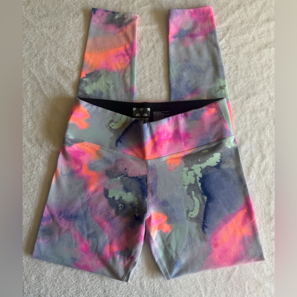 Victoria's Secret Pink Pastel Watercolor Leggings Limited Edition HTF